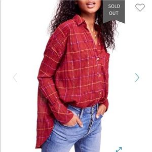 Free People Break my Stride shirt Size M